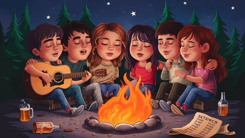 acoustic music around fire