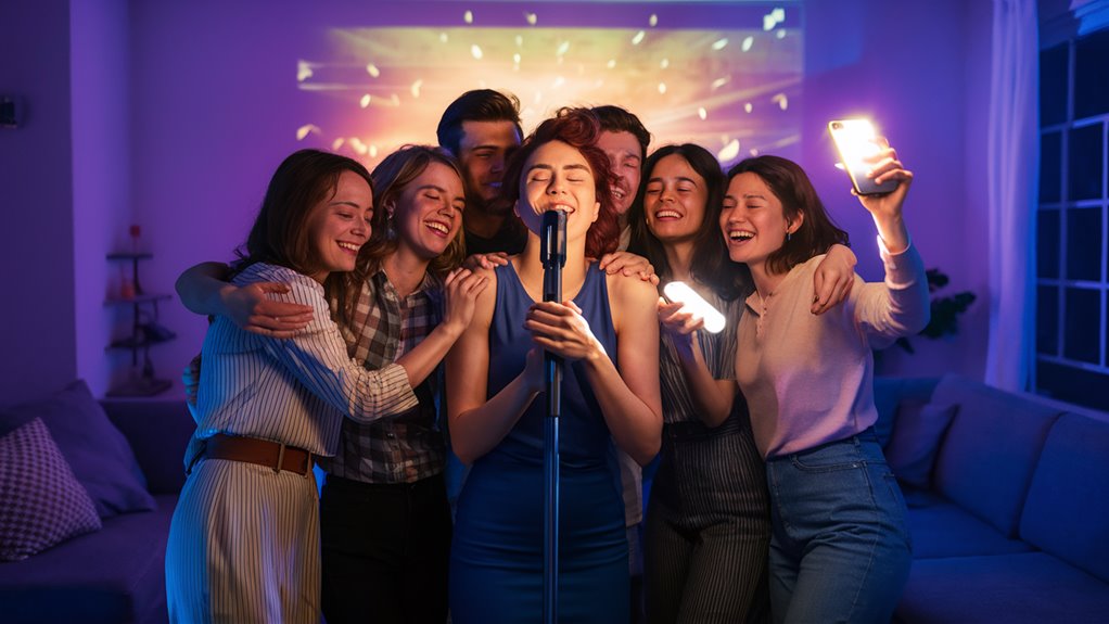 fun singing with friends