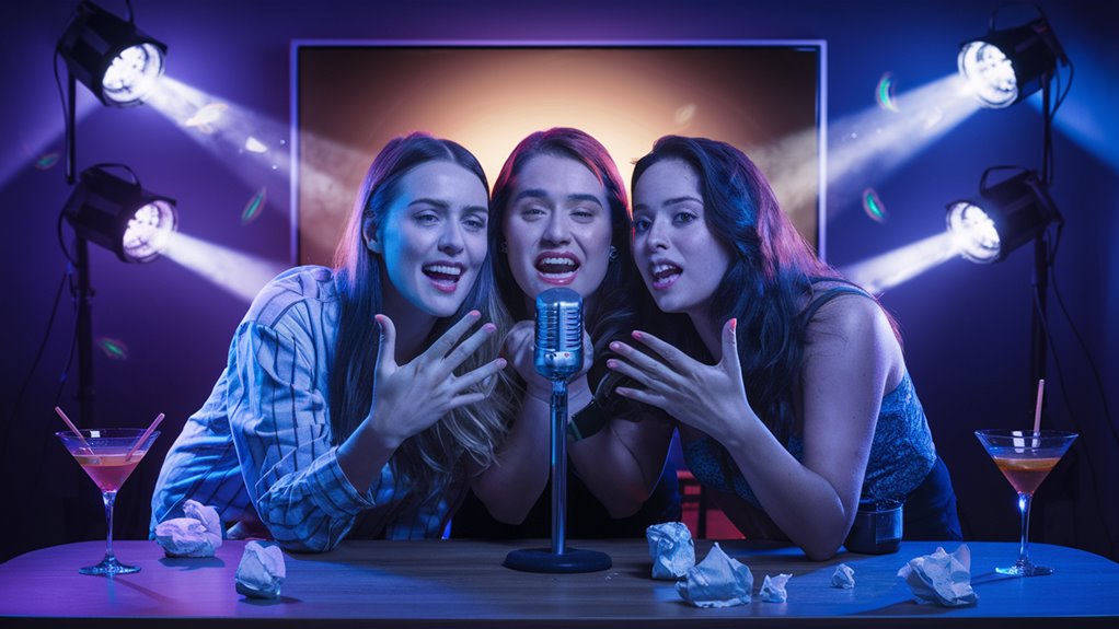 multiple people singing together