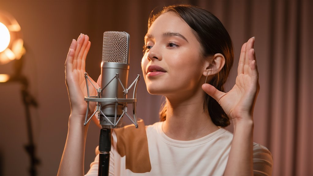 speak into the microphone
